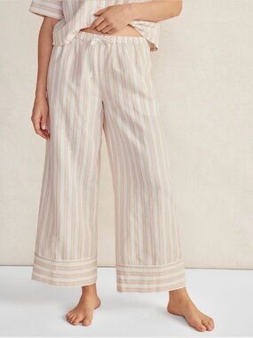 Haven Well Within Organic Cotton Linen Striped Pajama Pants Size Large